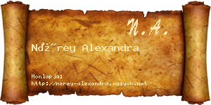 Nérey Alexandra névjegykártya